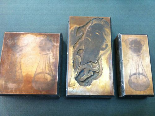 3 Antique Copper Printing Plate