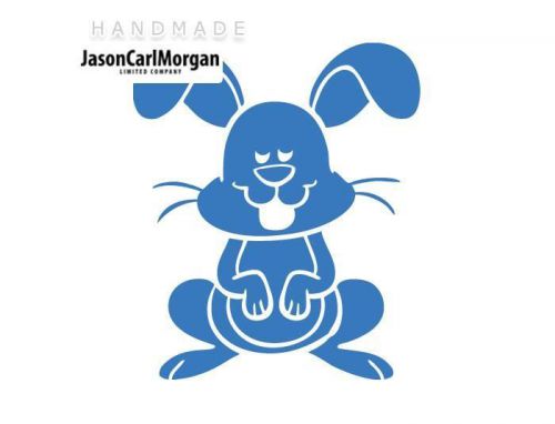 JCM® Iron On Applique Decal, Bunny Sky Blue