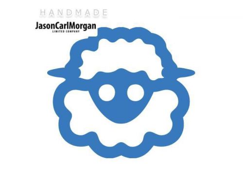 JCM® Iron On Applique Decal, Sheep Sky Blue