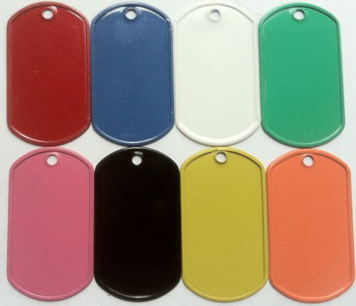 300 Colored Stainless Steel Military GI Dog Tags Pad printing Laser engravable