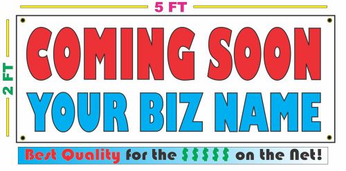 COMING SOON w/ CUSTOM NAME Banner Sign NEW Larger Size Best Price on the Net!