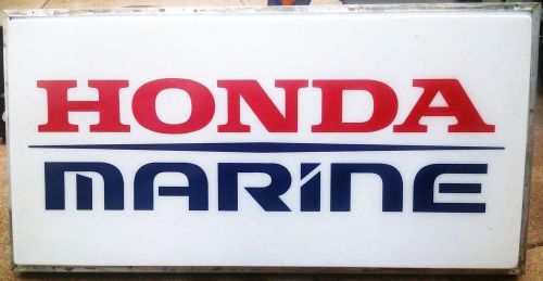 Used honda marine outdoor lighted sign 6&#039; w x 3.5&#039; t x 8.5&#034; d double sided for sale