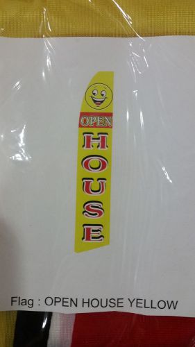 OPEN HOUSE Feather Flag Yellow/Red/Black 12&#039; tall