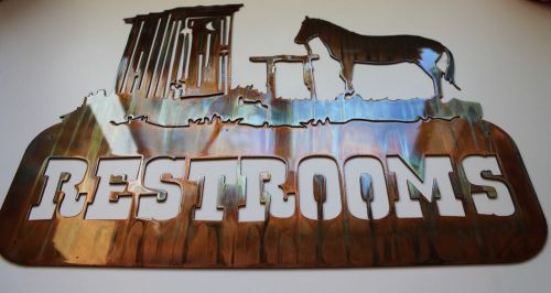 Western Outhouse Restroom Sign  no Arrow by HGMW