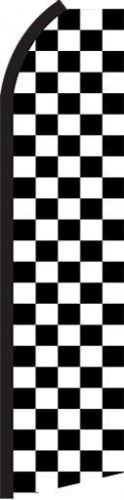 CHECKERED BLACK/WHITE  X-Large Swooper Flag - RD2