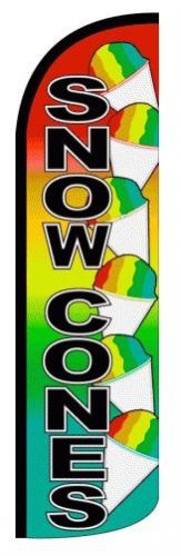 SNOW CONES  X-Large &#034;WINDLESS&#034; Swooper Flag - C04