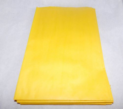 100 6x9 Sunshine Yellow Paper Merchandise Bags, Party Favor Bags, Colored Bags