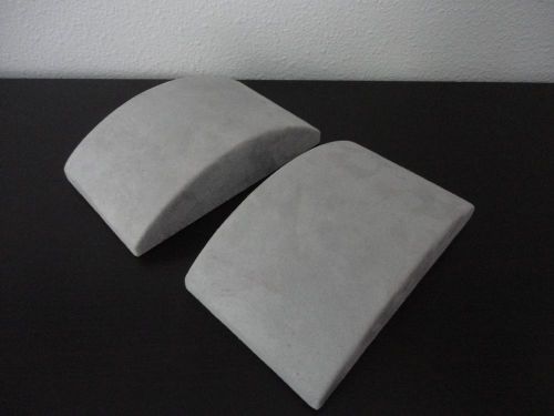 2 Lot Half Moon Bracelet Display Suede Leather Counter Top Display Form