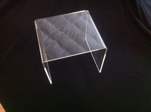 Qty 3 Acrylic Risers Clear 1/8&#034; by 7&#034; x7&#034; x 7&#034;