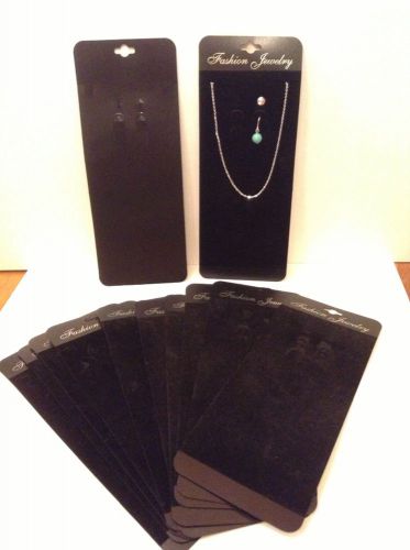 Lot of 12 jewelry display cards Used in good condition black earrings necklace