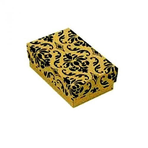100pcs  Damask Cotton Filled Jewelry Gift Boxes 2 1/2&#034;x1 1/2&#034;