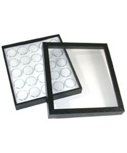 Gem case clear lift off lid 25 space white foam for sale
