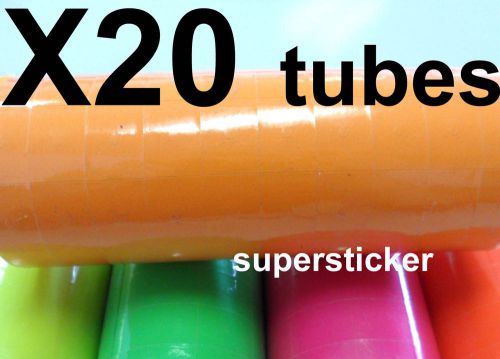 Orange Price Tags for MX-6600 2 Lines Gun 20 tubes x 14 rolls x 500