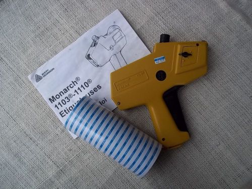 Monarch 1110 Labeler Price Gun with Ink and Sleeve of Labels