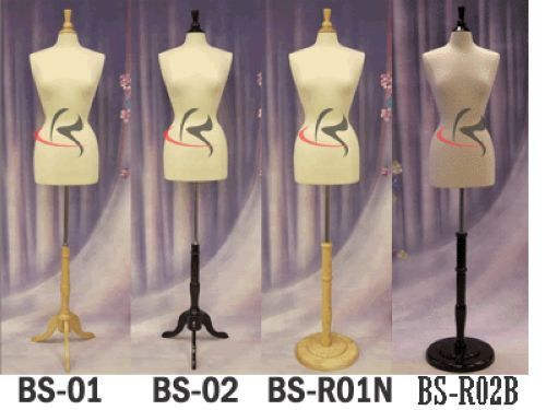 Size 2-4 white female mannequin manikin dress form f2/4w + wood base r01n for sale