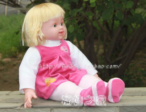 New Full Baby Girl Mannequin Blonde Doll Dress Present Soft Hand Sound 20&#034; inch