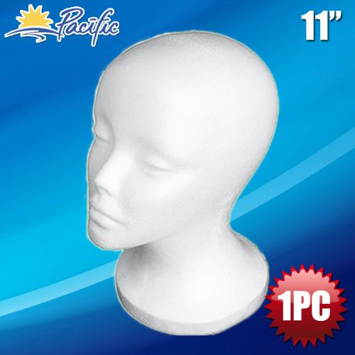 Female styrofoam foam mannequin manikin head wig display hat glasses 11&#034; 1pc for sale