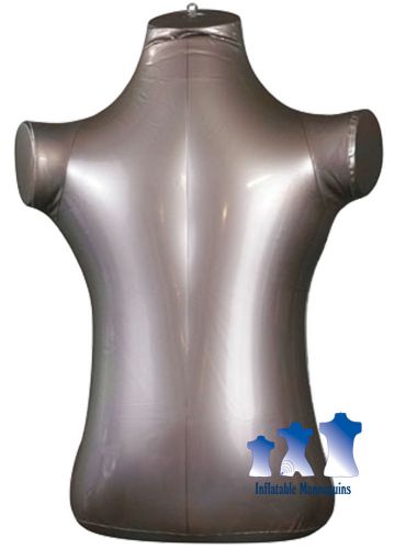 Inflatable mannequin, child torso, silver for sale