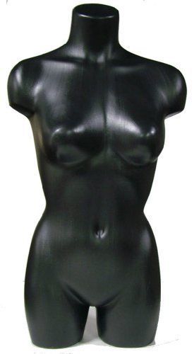 Female 3/4 Torso Mannequin Form Black 35&#034; 24&#034; 34&#034; (5007)
