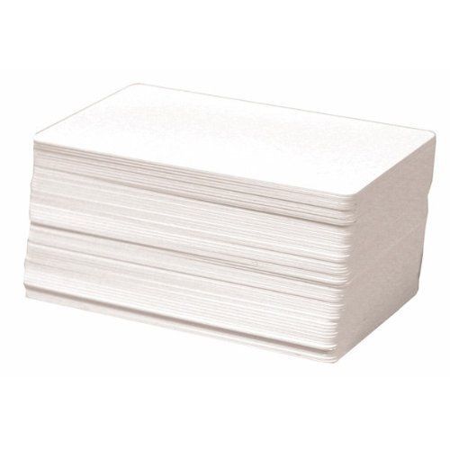 100 Blank White PVC CR80 Plastic Photo ID Credit Card 30Mil for PVC Card Printer