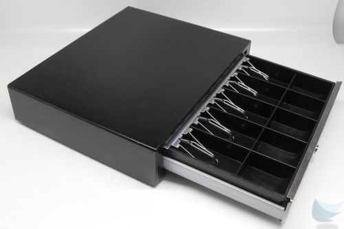 Apg vbs320-bl1915 black cash electronic cash drawer tested - no keys for sale