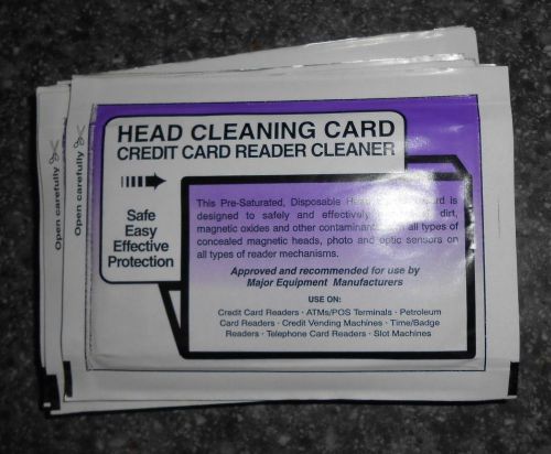 NEW Lot of 14 HEAD CLEANING CARD CREDIT CARD READER CLEANER