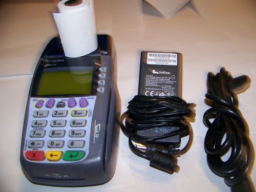 Verfone omni 3750 credit card machine works 3 ways wireless + ethernet + phone! for sale