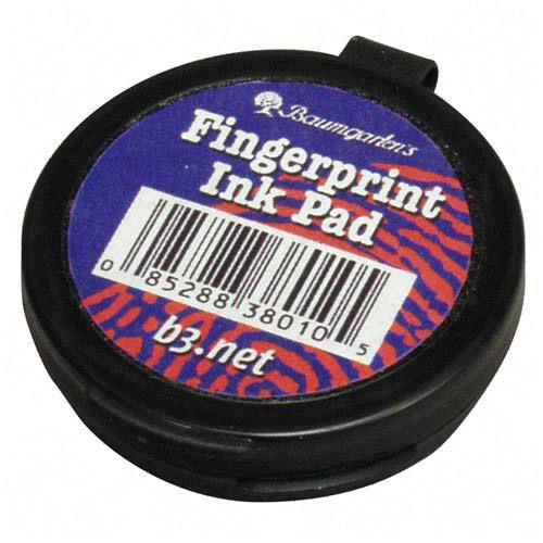 Baumgarten&#039;s finger print pad, 1 5/8&#034;wx1 5/8&#034;dx1/2&#034;h, black. sold as each for sale
