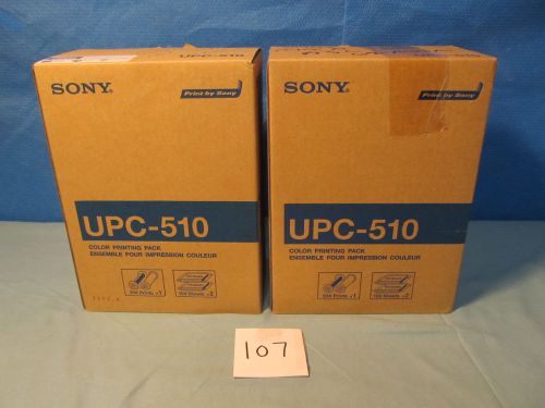 2-SONY UPC-510 Color Printing Packs Ink Ribbon Photo Paper