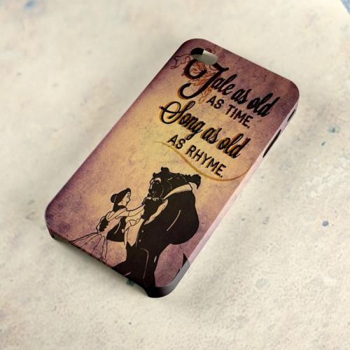 Beauty And The Beast Vintage Quote A29 3D iPhone 4/5/6 Samsung Galaxy S3/S4/S5
