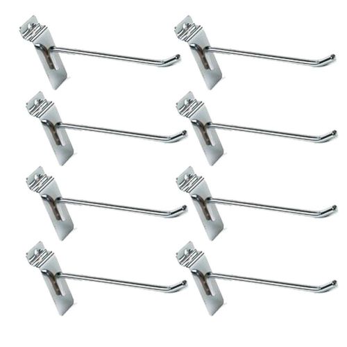 Lot of 20 - 8&#034; Chrome Slat Wall Hooks - Retail Product Clothes Clothing Display