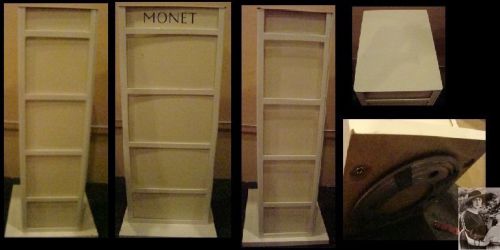 Monet cream off white jewelry earrings spinner counter display rack metal craft for sale