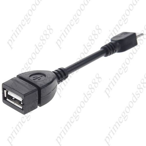 10CM Length USB 2.0 Female to Micro USB Male OTG Cable Black Free Shipping
