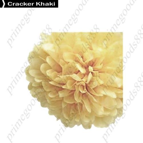 13 c DIY Colored Paper Ball flower Wedding Bouquet New Home Holiday Khaki