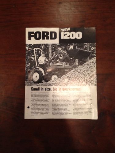 Ford 1200 Compact Tractor OEM Sales Literature Brochure