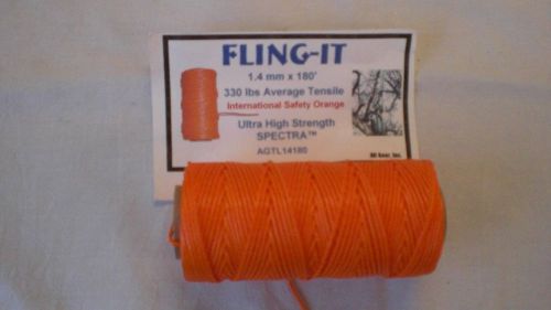 Arborist Throw Line 1.4mmx180&#039; Fling-It.Orange,Ultra high strength Spectra