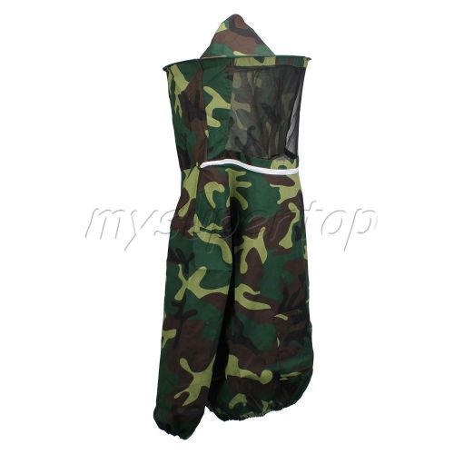 Professional beekeeping jacket veil pull over hat protecting camouflage smock for sale