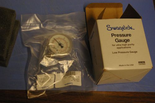 1 – NEW in sealed Package, Swagelok Pressure Gauge P/N: PGU-50-PC60-L-4FSF.