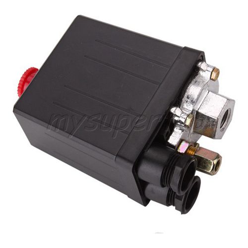 240v 1 port air compressor pressure switch valve 120 psi w/red on/off knob for sale