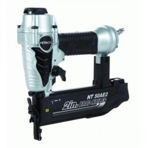Hitachi 2 in. x 18-gauge finish brad nailer with safety glasses, 1/4 in. npt mal for sale