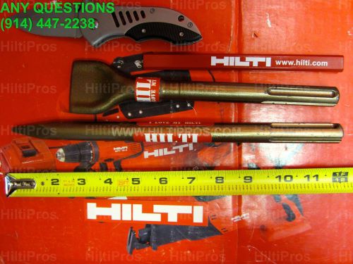 HILTI TE-YP-SPM WIDE FLAT CHISEL 1-7/8&#034; X 9&#034;, POINTED 11&#034; SET,  FAST SHIPPING