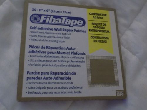 St. Gobain Fibatape, Self Adhesive Wall &amp; Ceiling Repair Patch 6&#034;x 6&#034;, 10 Pack