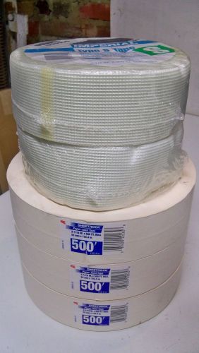 5 Rolls SHEETROCK Drywall Joint Tape 3 x 500&#039; Paper &amp; 2 x 300&#039; Type S Mesh NEW