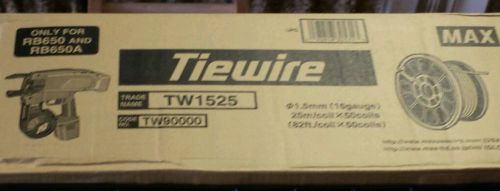 MAX, TW1525, Rebar Tie Wire,16 ga,Steel,82 ft.,Pk 50