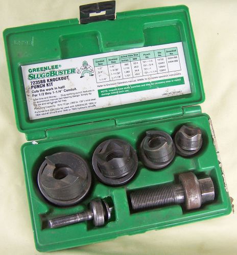 GREENLEE SLUG-BUSTER 7235BB ELECTRICAL CONDUIT KNOCK-OUT PUNCH SET USED