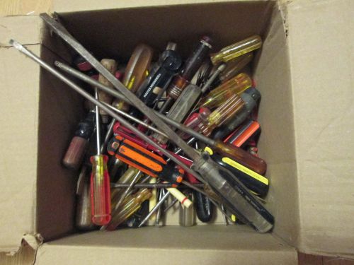 Large Lot Drill Bits (130) and LOT Screwdrivers - Master Mechanic Rosco Misc.