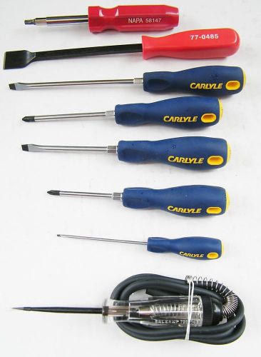 NAPA Carlyle Tools NEW 8  pc Screwdriver Group