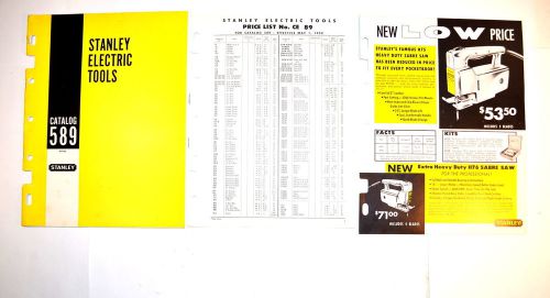1958 stanley electric tools catalog 589 &amp; price list &amp; saw advertisement rr212 for sale