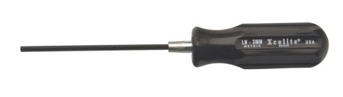 Xcelite LN3MM, 3mm x 102mm Recessed Socket Head Screwdriver, Black Handle