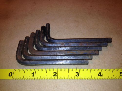 LOT OF 6 UNBRAKO 1/4&#034;  ALLEN STYLE WRENCHES, MADE IN USA